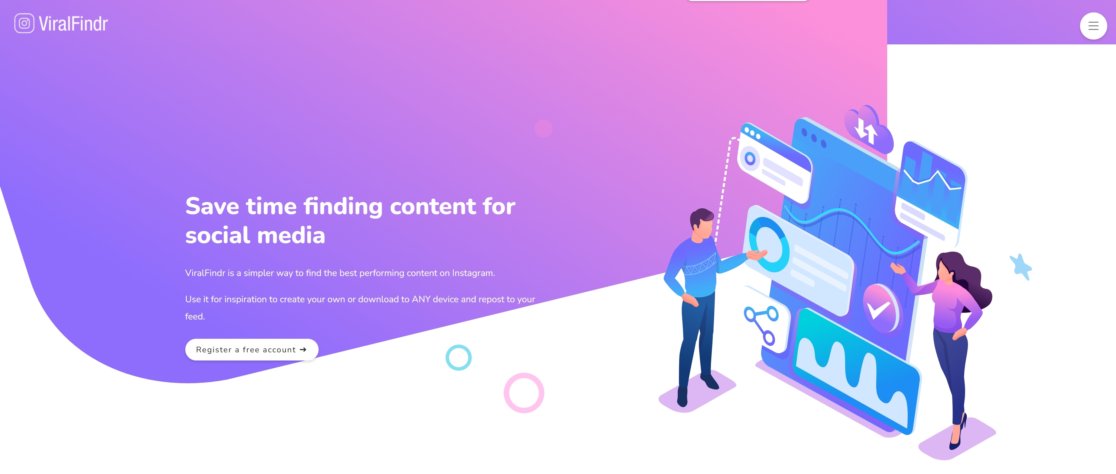 ViralFindrトップページ